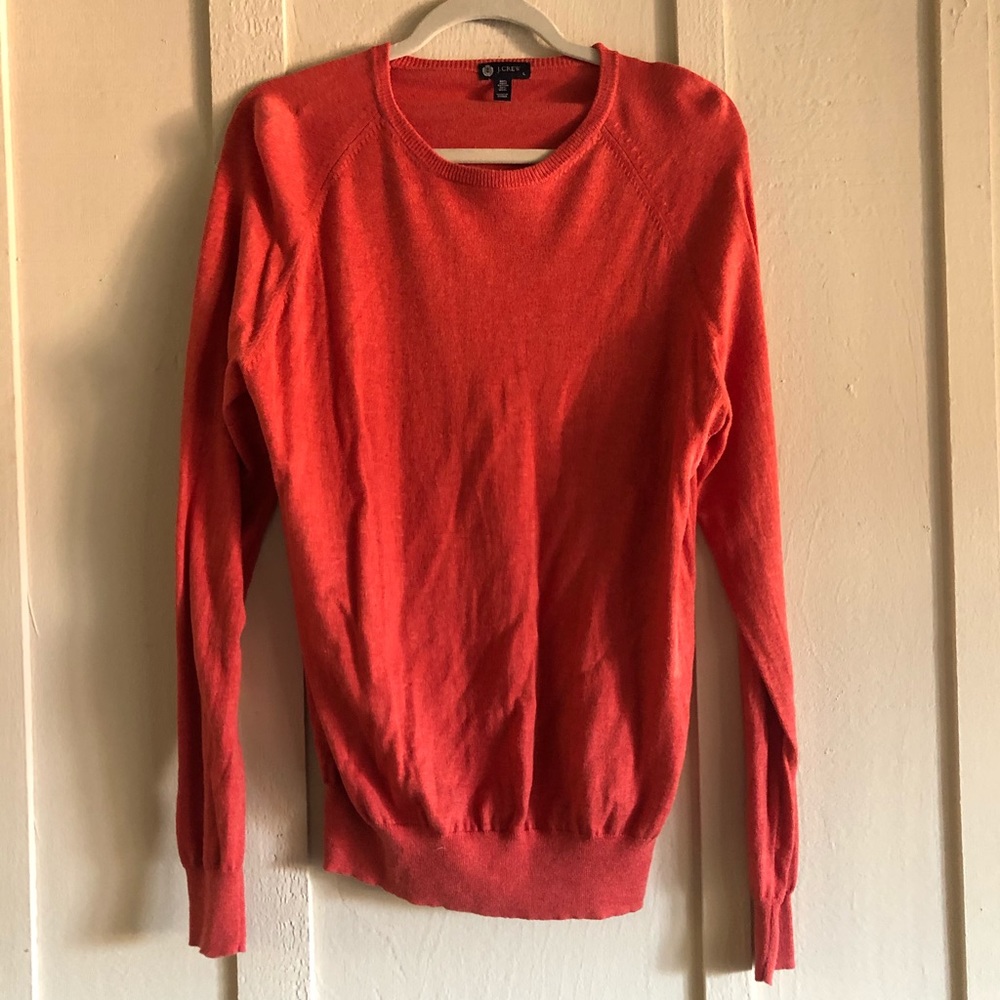 J. Crew Coral/Orange Sweater - Large - 🚭